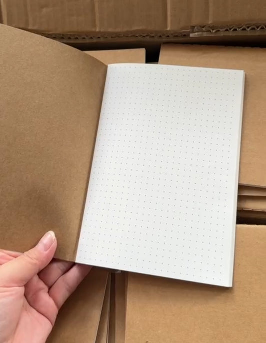 B6 Kraft Notebook TN Insert 60 pages, 80gsm Dot Grid Paper